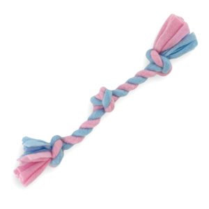 HugglePets Skye & Murphy Fleece 3 Knot Rope Dog Toy