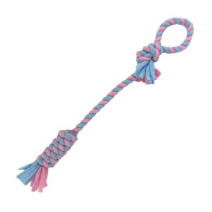 HugglePets Skye & Murphy Fleece Rope Tugger Dog Toy