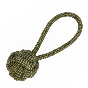 HugglePets Legacy Hemp Ball Tugger Dog Toy