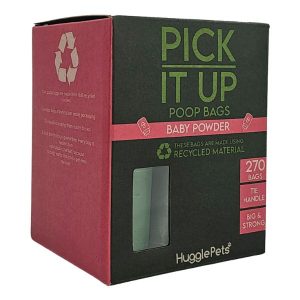 HugglePets Pick It Up Baby Powder Dog Poop Bags - 15 Rolls (270pk), Pick it Up