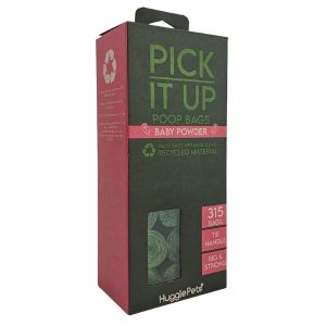 HugglePets Pick It Up Baby Powder Dog Poop Bags - 21 Rolls (315pk), Pick it Up