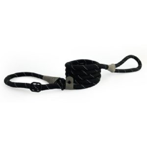 HugglePets Advanced Reflective Slip Rope Dog Lead - Black, HugglePets