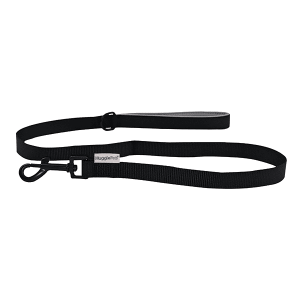 HugglePets Padded Nylon Dog Lead - Black, HugglePets