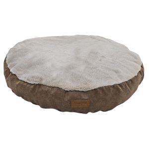HugglePets Deep Donut Dog Bed - Oatmeal & Grey, HugglePets