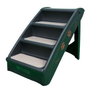 HugglePets Plastic Pet Stairs / Steps - Black, HugglePets