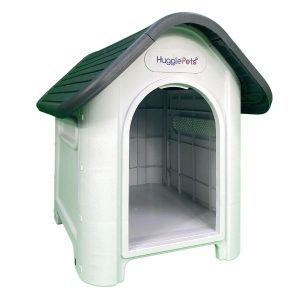 HugglePets Plastic Dog Kennel (403) - Grey Roof, HugglePets