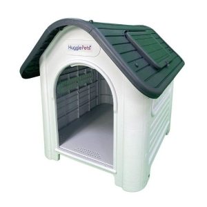 HugglePets Plastic Dog Kennel (419) - Grey Roof, HugglePets