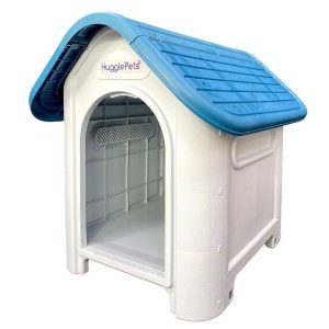 HugglePets Plastic Dog Kennel (419) - Blue Roof, HugglePets