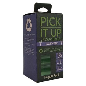 HugglePets Pick It Up Lavender Dog Poop Bags - 8 Rolls (120pk), Pick it Up