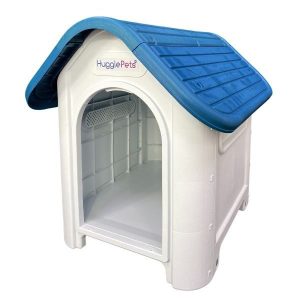 HugglePets Plastic Dog Kennel (403) - Blue Roof, HugglePets