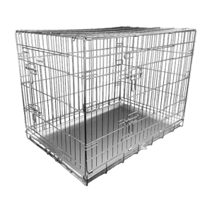 HugglePets Silver Dog Cage with Metal Tray - XS, HugglePets