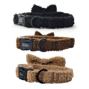 HugglePets Skye & Murphy Teddy Dog Collar & Bow Tie Set