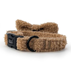 HugglePets Skye & Murphy Teddy Dog Collar & Bow Tie Set