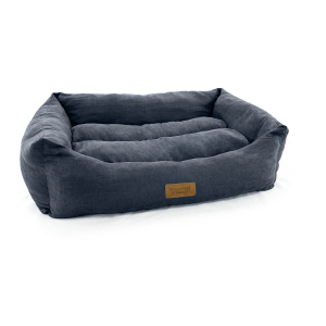HugglePets Luxury Dog Lounger - Charcoal - Large - 95 x 75cm, HugglePets