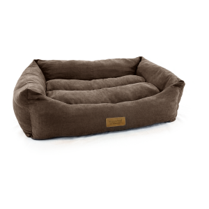 HugglePets Luxury Dog Lounger - Chocolate - Medium - 70 x 60cm, HugglePets