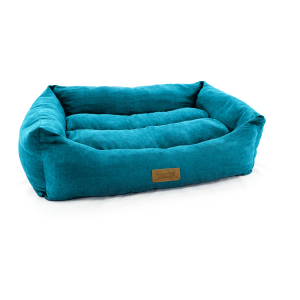 HugglePets Luxury Dog Lounger - Teal - Medium - 70 x 60cm, HugglePets