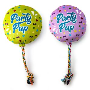HugglePets Party Pup Ballon Squeaky Dog Toy