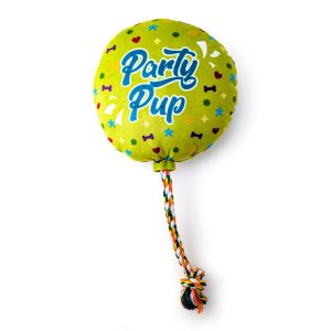 HugglePets Party Pup Ballon Squeaky Dog Toy - Lime