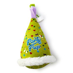 HugglePets Party Pup Hat Squeaky Dog Toy