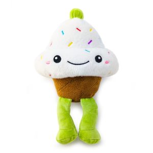 HugglePets Party Pup Muffin Squeaky Dog Toy - Lime
