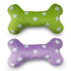 HugglePets Party Pup Squeaky Bone Dog Toy